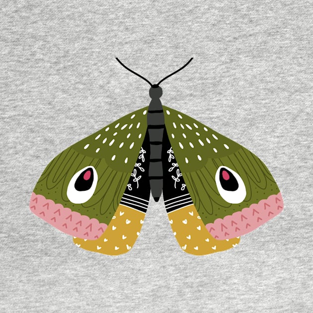 Colorful Moth by Charm Clothing